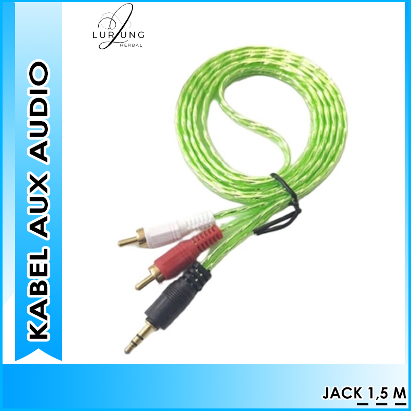 Kabel Aux Audio Speaker Ke Headphone 3.5mm Panjang 1,5M Kabel Jack Audio Converter RCA 2 in 1