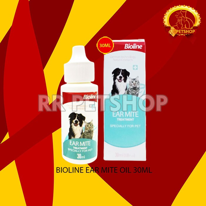 Obat Kutu Telinga Kucing Anjing Bioline Ear Mite Oil 30 ML