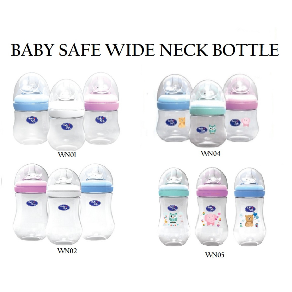 ☘️ CHAROZA ☘️ BABY SAFE Wide Neck Bottle Series | Botol Bayi | Botol Susu | WN01 | WN02 | WN04 | WN05 | WN07 | WN08