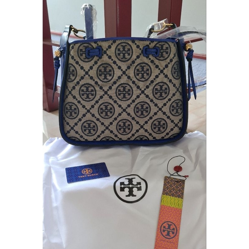 Tory Burch TB Jacquard Bell bag sling MIRROR NEW