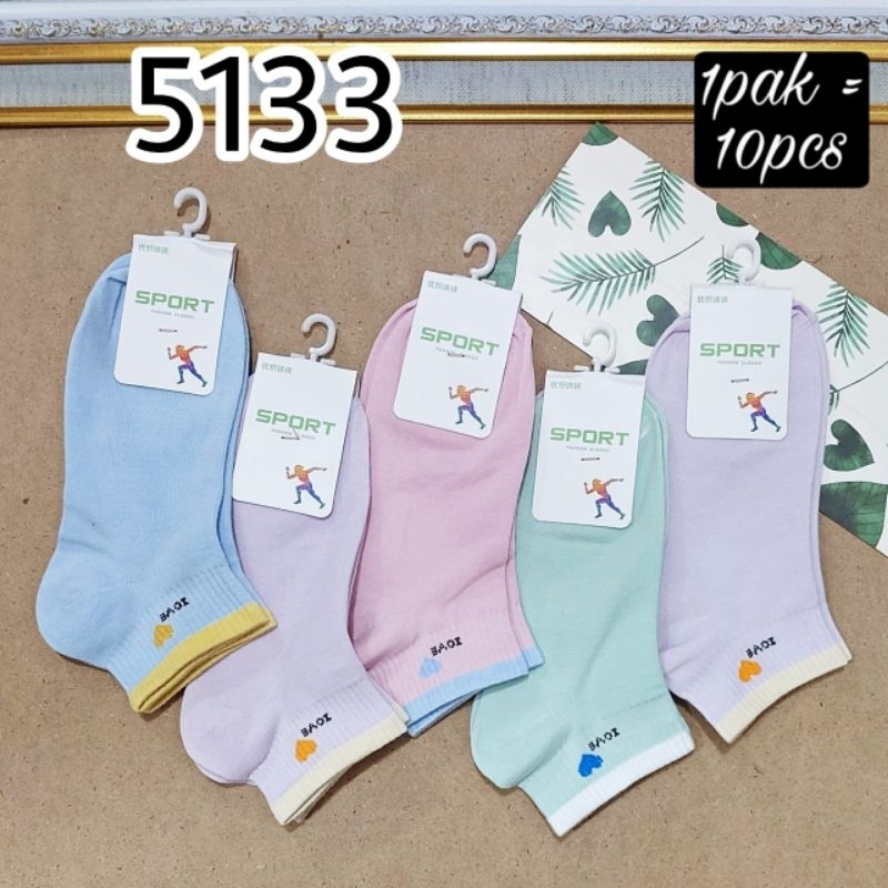 kaos kaki wanita pendek korea style 5133