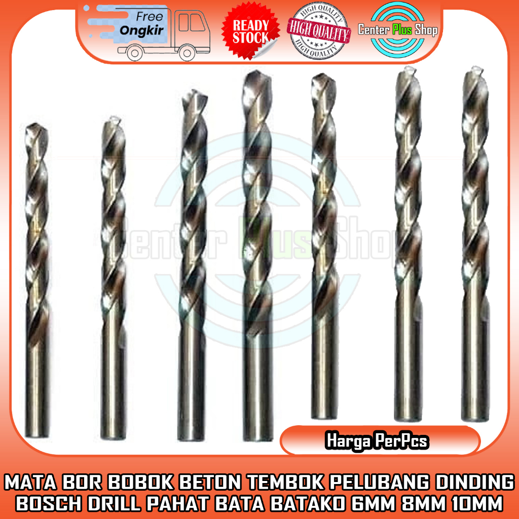 Bosch Sds Plus 1 Mata Bor Beton Tembok Bosch 6mm 8mm 10mm Bobok Pelubang Dinding Drill Besi 6 8 10 M