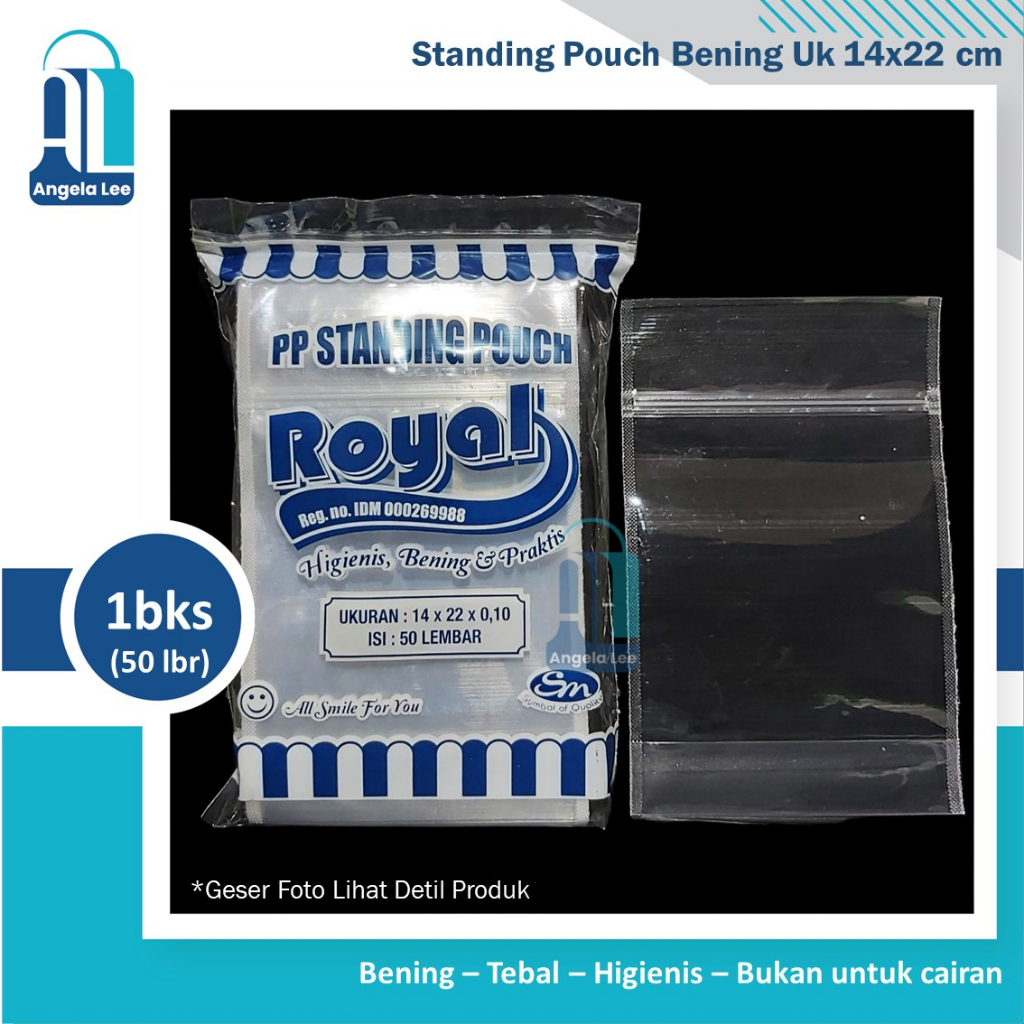 Standing Pouch 14x22 / Plastik Klip Ziplock Kemasan Berdiri Bening