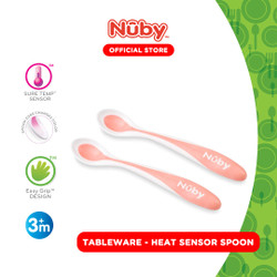 Nuby 2PK Heat Sensor Spoon / Sendok Bayi