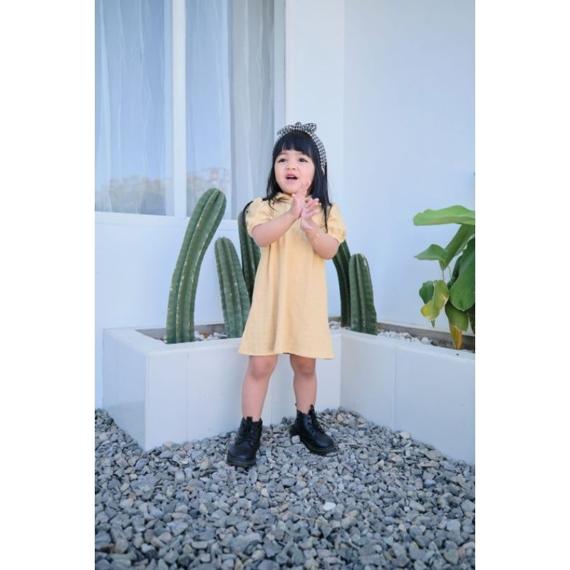 1-7 Tahun Dress ALEYA KNIT PREMIUM Dress Anak Korea Bahan Knit Baju Anak Perempuan