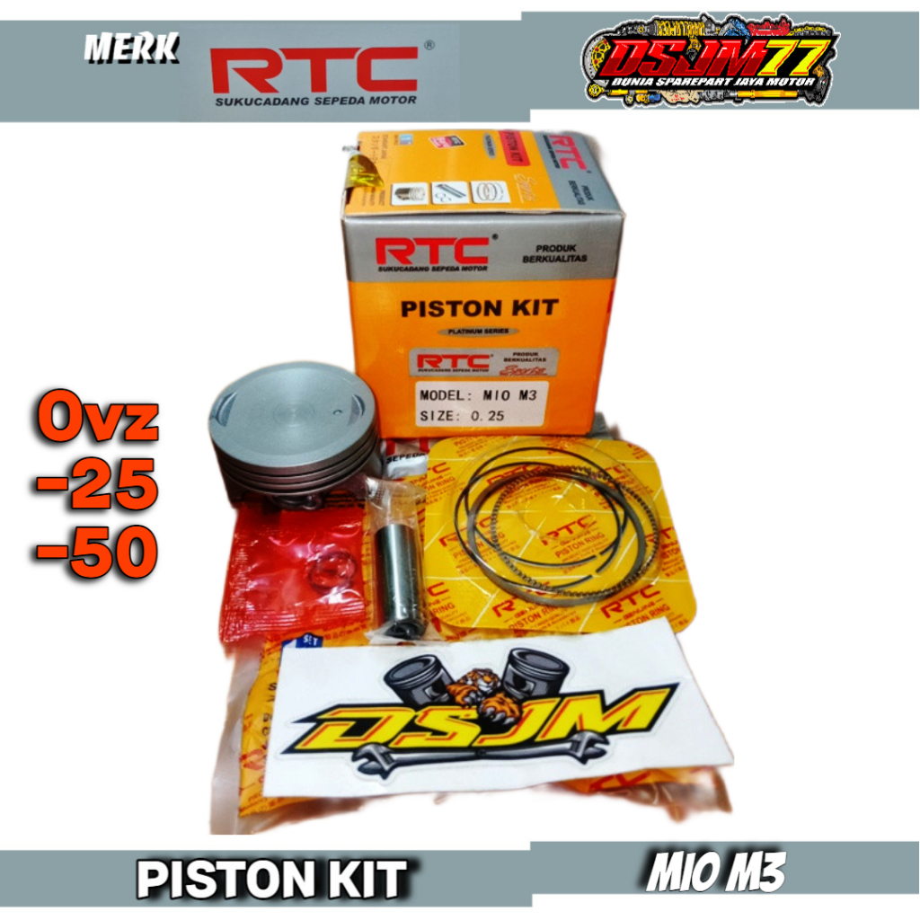 SEHER KIT PISTON KIT MIO M3/SEHER MIO M3/FINO 125/X-RIDE 125 OS 25 50 RTC