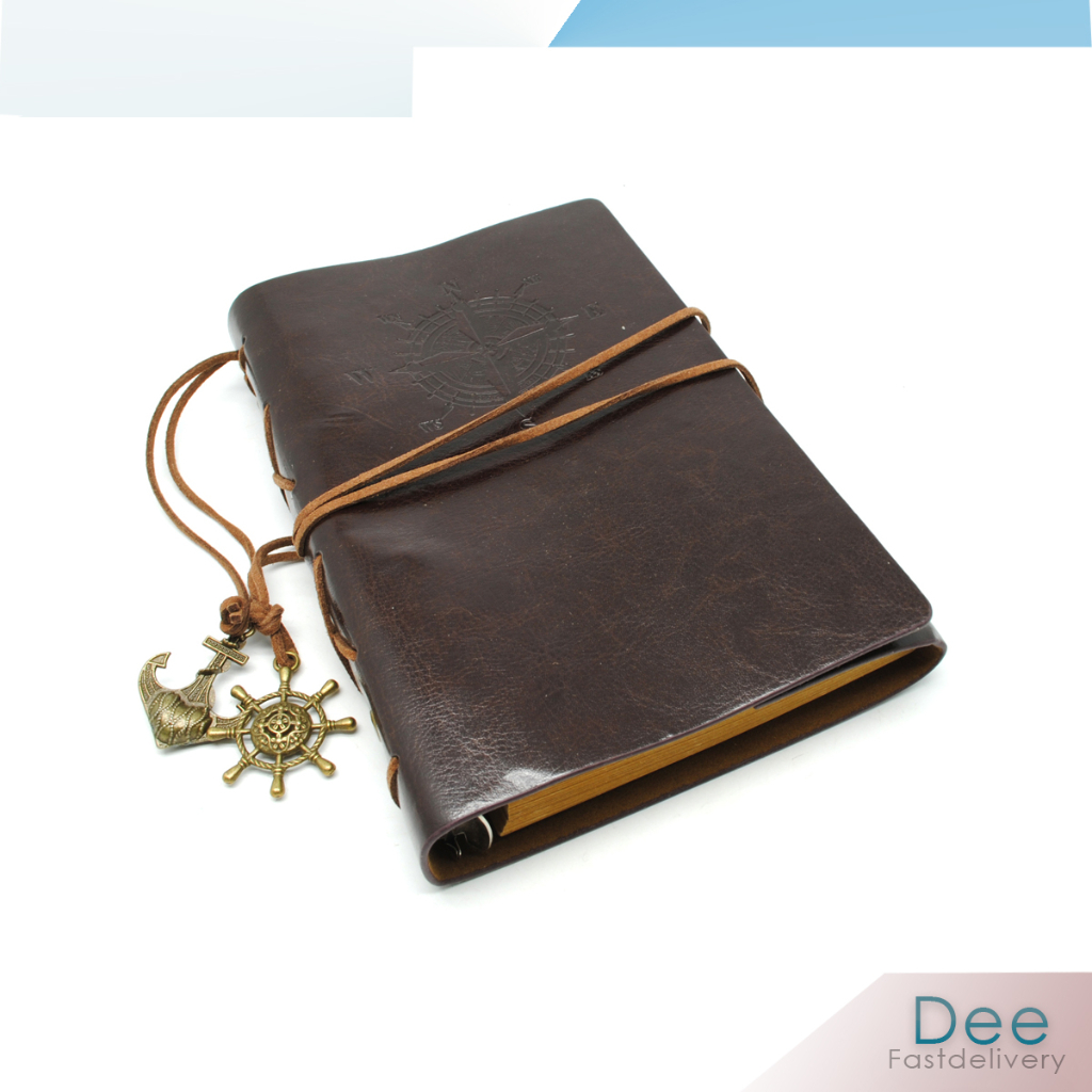 

Buku Catatan Harian Binder Kulit Retro Compass Pirate Daily Notebook