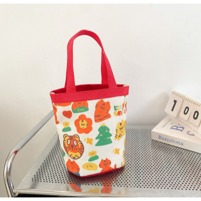 Tas Bekal Karakter Lucu Lunch Bag Tas Botol Import  KanvaS 88