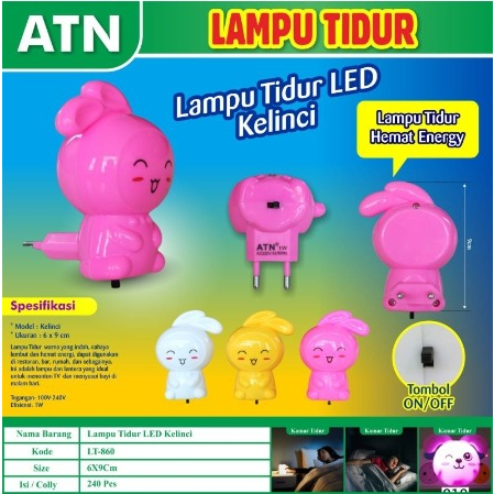 Lampu Tidur LED ATN Karakter Hemat Energy MURAH