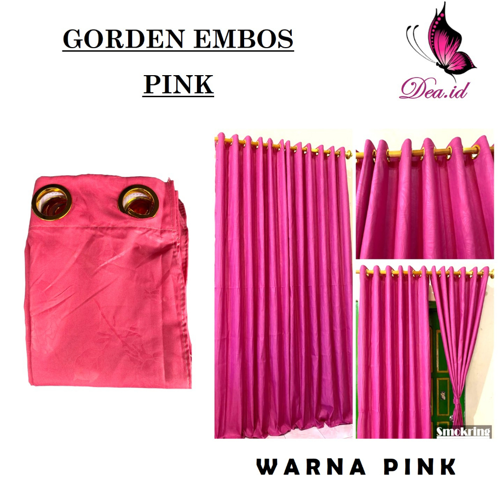 [DEASHOP] GORDEN PINTU JENDELA POLOS MOTIF EMBOS L 120 x P 220 CM - KORDEN GORDYN HOMEMADE SMOKERING 12 LUBANG - HORDEN RUMAH MINIMALIS