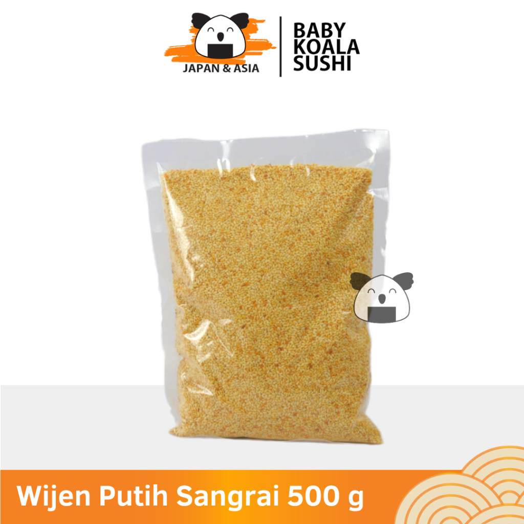 HIROKING Biji Wijen Putih Sangrai 500g Halal │ Roasted White Sesame Seed for Sushi Ramen