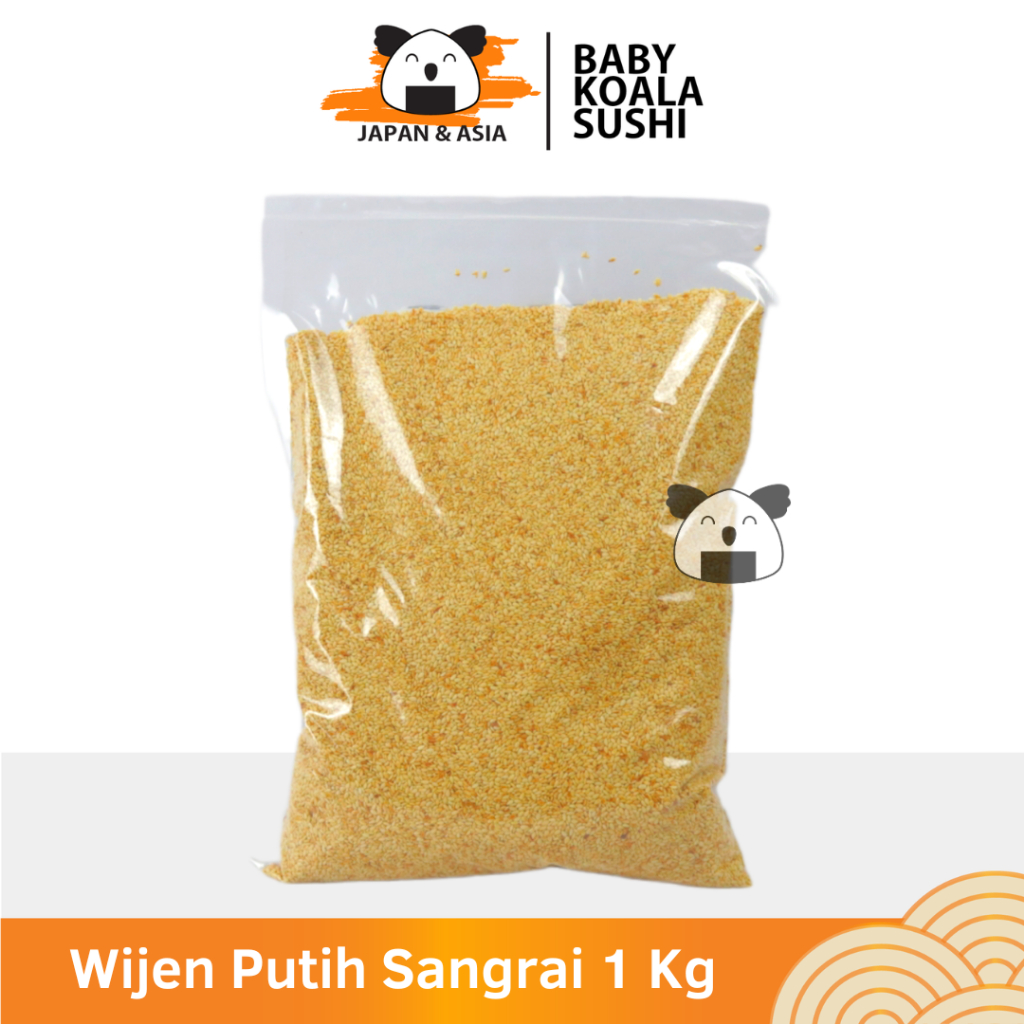 

HIROKING Biji Wijen Putih Sangrai 1 Kg Halal │ Roasted White Sesame Seed for Sushi Ramen