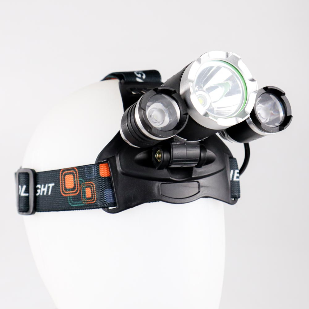 TaffLED Ares Headlamp Headlight 3 LED Cree XM-L T6 + 2 XEP - L3 - Black