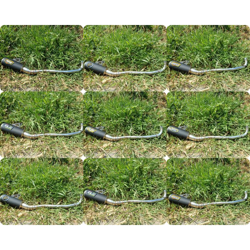 knalpot racing GP1 black coating hitam DSM DOS DPJ fanterra full sistem leher Jupiter supra x125 Bla