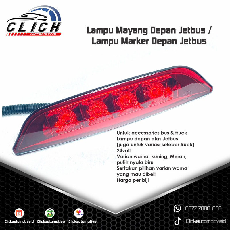 Lampu Mayang Depan Jetbus / Lampu Marker Depan Jetbus /Lampu Slebor Truck