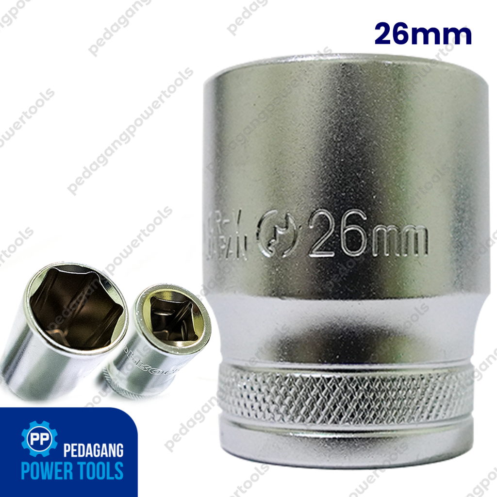 LIPPRO MATA SOK 1/2&quot; INCH 26 MM ANAK SOCK 6PT KUNCI SOCKET WRENCH HEX