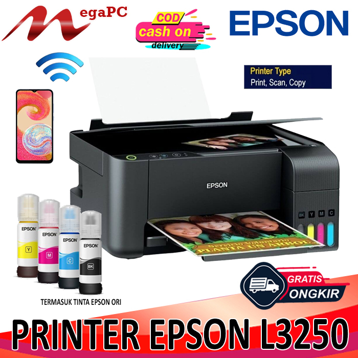 PRINTER EPSON L3250 WiFi All In One Include Tinta Original