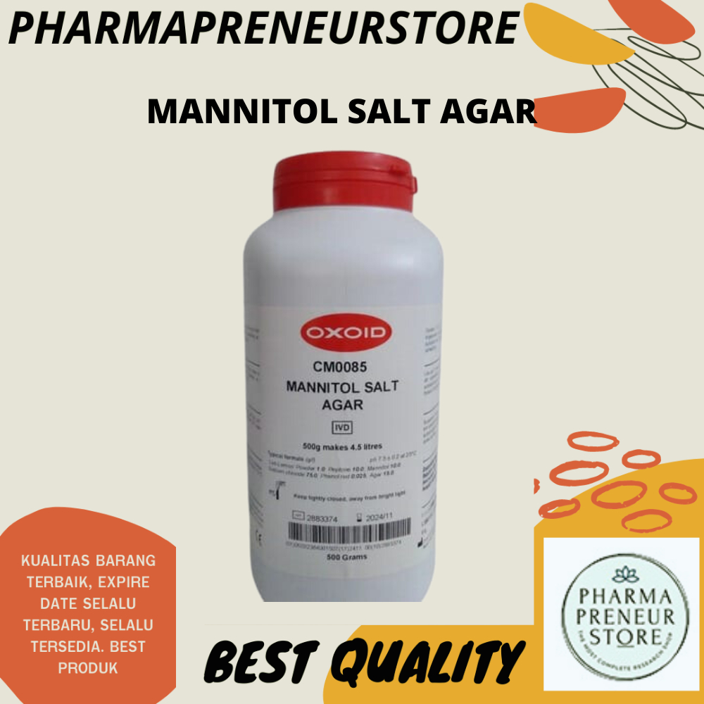 MANNITOL SALT AGAR 500 GRAM OXOID BEST QUALITY