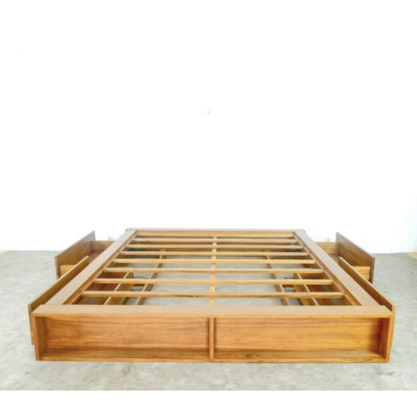 Dipan Tempat Tidur Laci Ukuran 180 X 200 Cm Kayu Jati