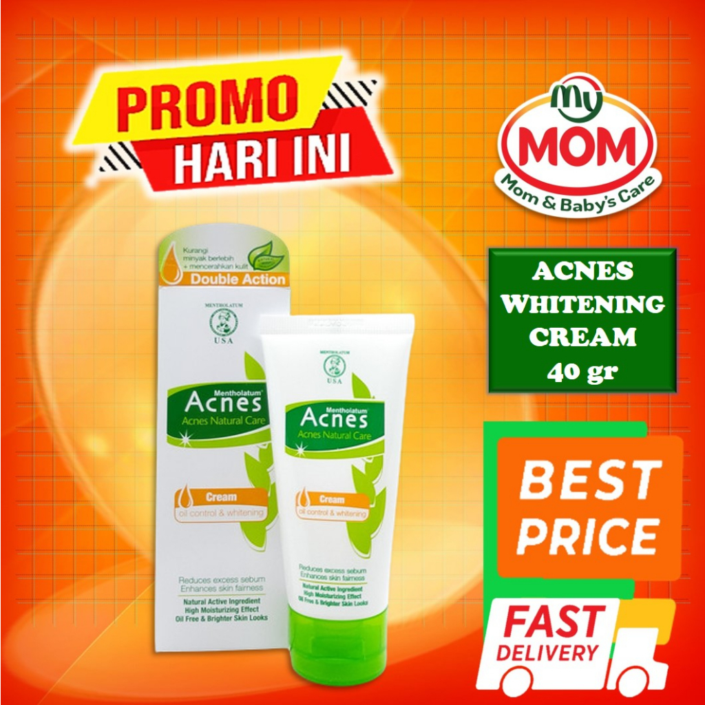 [BPOM] Acnes Oil Control &amp; Whitening Cream 40 gr / Acnes Whitening Cream / Acnes Cream / Krim Anti Jerawat / MY MOM
