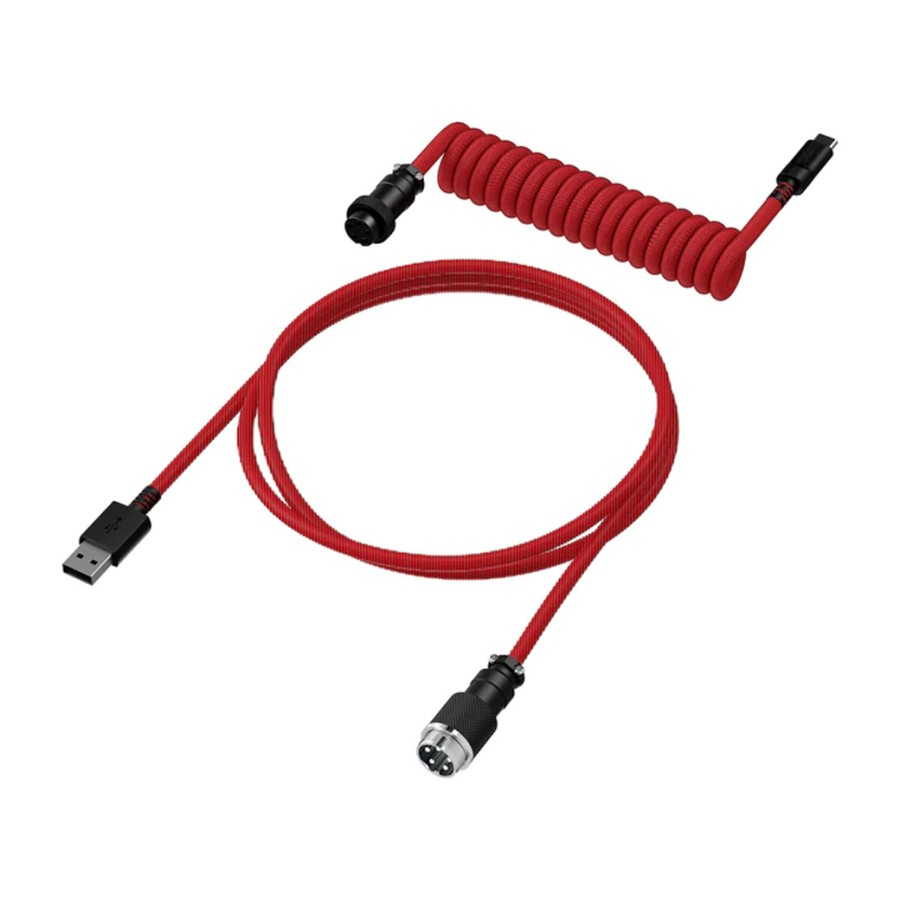 HyperX Coiled Cable Keyboards Type C Aesthetically Reduces Clutter