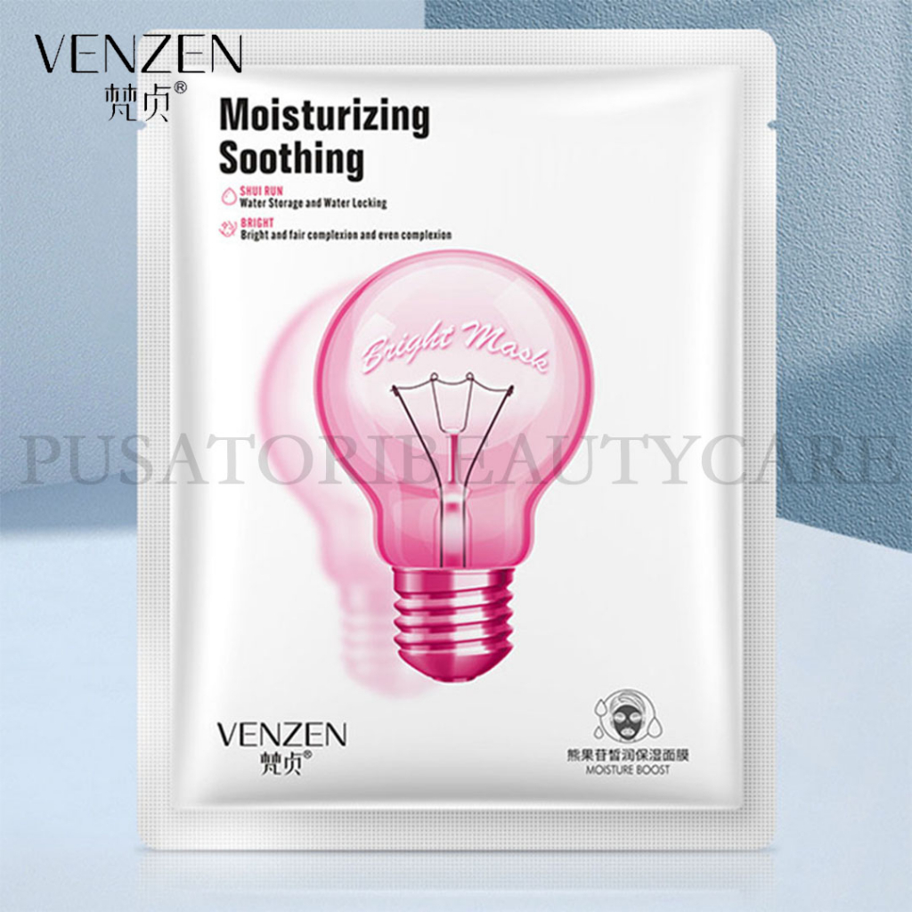 Venzen Masker Moisturizing Soothing Bright Mask Light Bulb