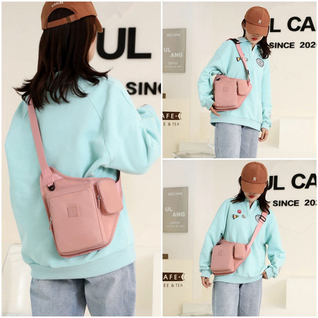 Oceansky - COLORFUL FOX 0472 Original import tas pinggang wanita nilon waterproof tas selempang wanita