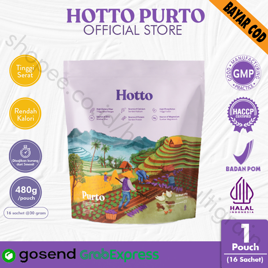 Foto Hotto Purto Multigrain with Purple Potato 1 Pouch - 16 Sachet