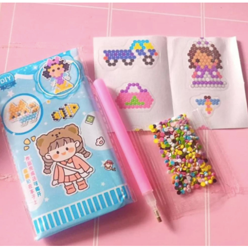 [ISTY] DIAMOND PAINTING MINI / BEADS STICKER MOMO / MAINAN EDUKASI ANAK DIAMOND STICKER MANIK BEADS 