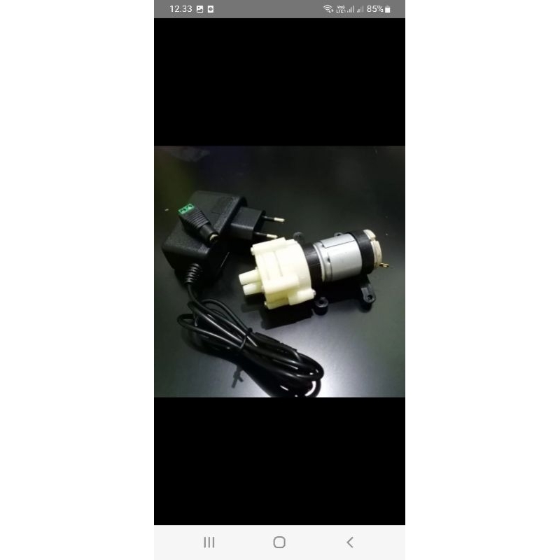 pompa dc 12 volt + adaptor 12volt 1A