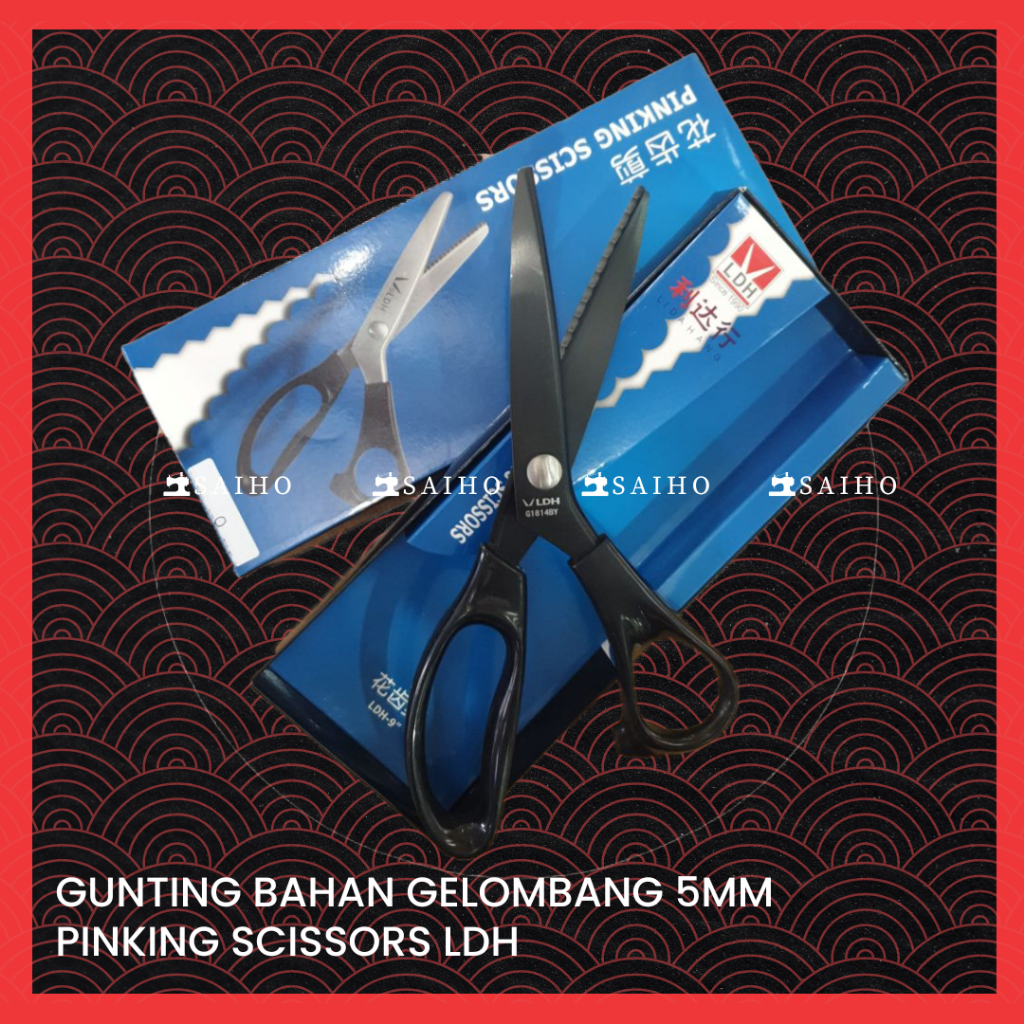 [LDH] Gunting Gelombang 5mm | Pinking Scissors Stainless Steel TAIWAN 1814BY