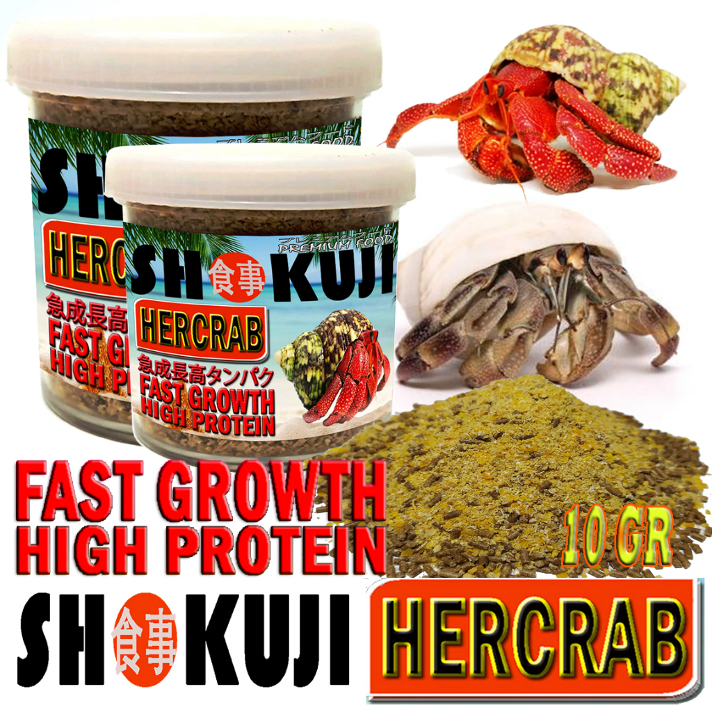 10GR SHOKUJI HERCRAB MAKANAN KELOMANG DARAT UMANG KEONG INSTAN FOOD PAKAN UMANG UMANG POMPONGAN