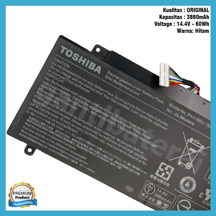 Baterai Toshiba Satellite P55W PA5187 PA5189 PA5189U-1BRS