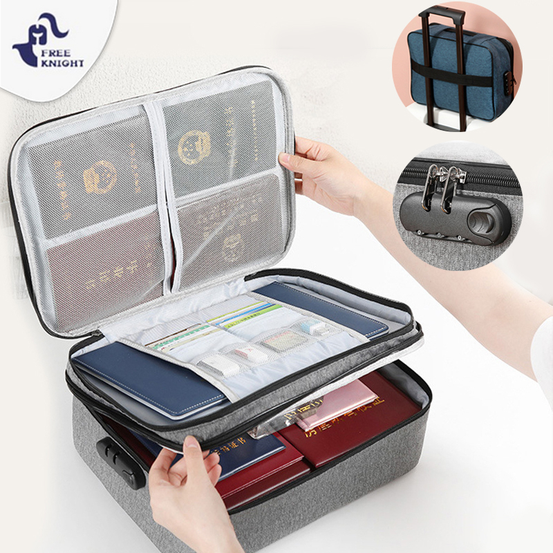 

SobatSaga Freeknight Tas Dokumen Tas Travel Document Storage Box dengan Password Tas Kerja Tas