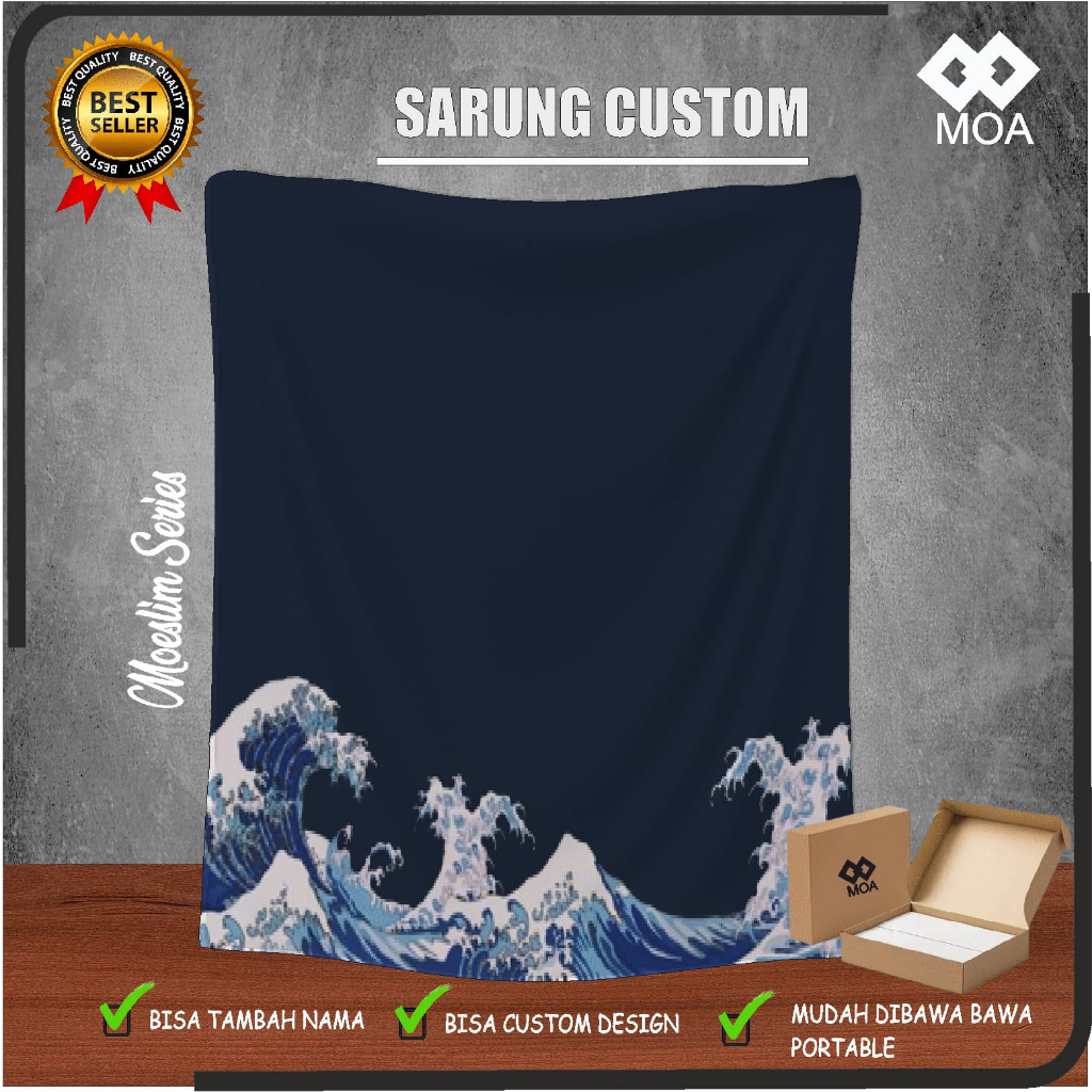SARUNG PRINT ANIME FREE DESIGN OMBAK ONE PIECE