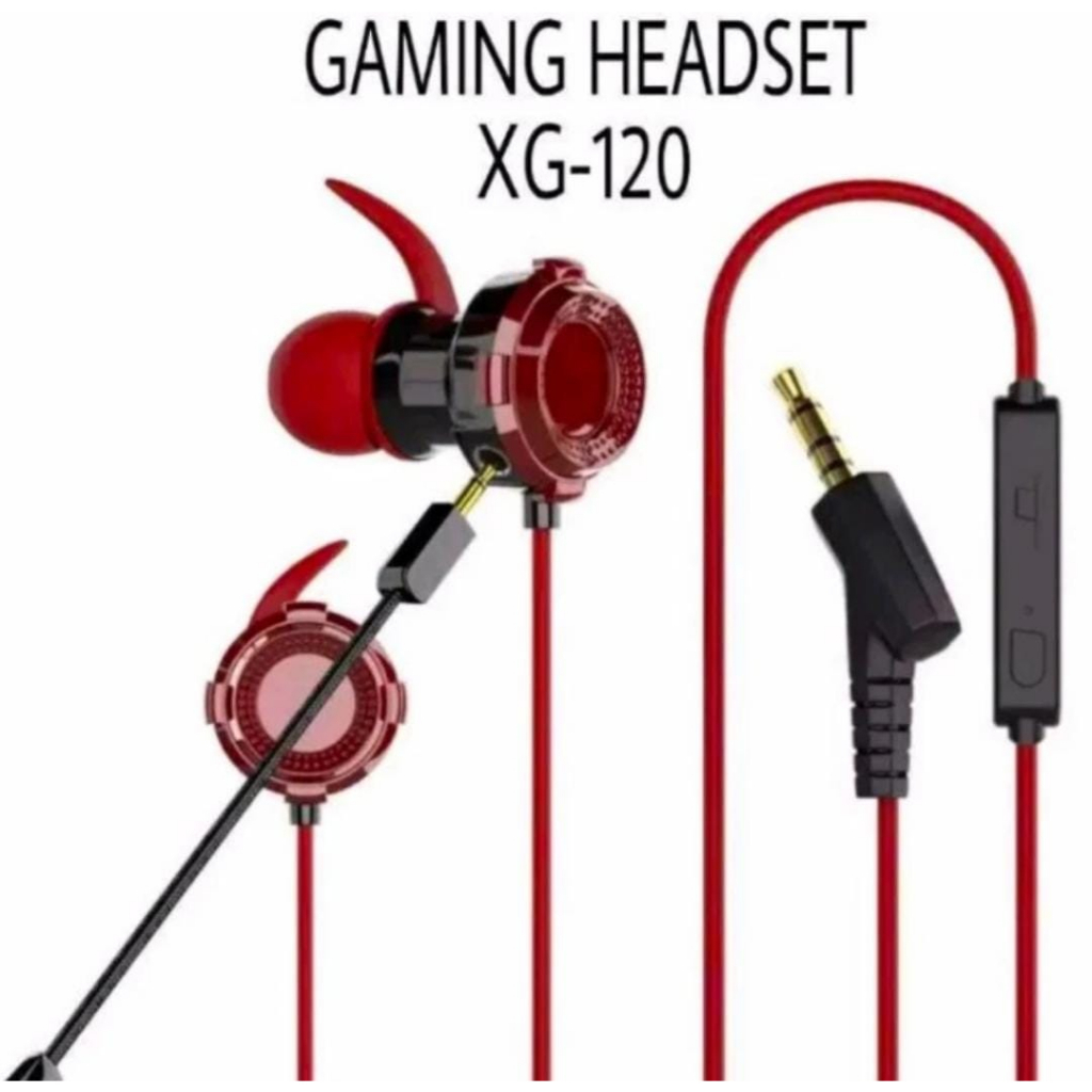 Headset Mobile Gaming XG-120 Hendfree ML PUBG FF Earphone Headset