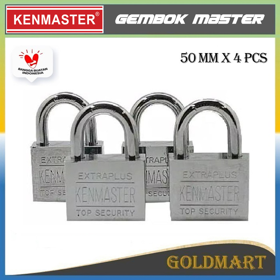 Gembok Master Key 50 mm Kenmaster Security Lock 4 pcs