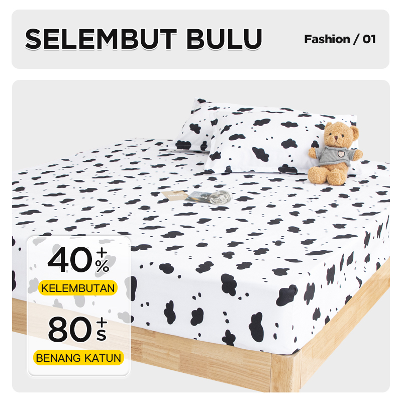 SPREI Aesthetic Motif Karakter Lucu Sprei Lembut Ukuran 180x200cm