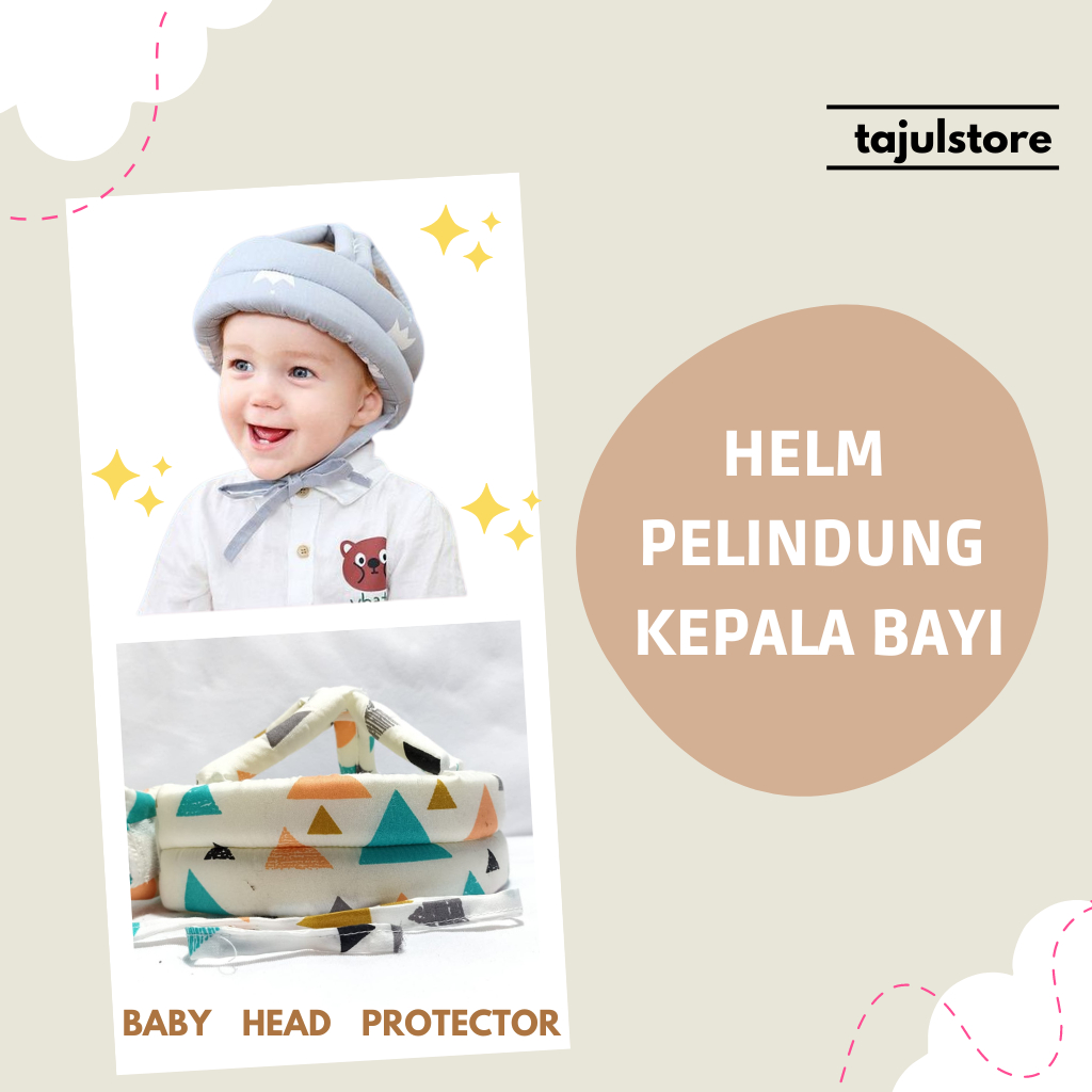 Helm Pelindung Kepala Bayi 10pcs Random