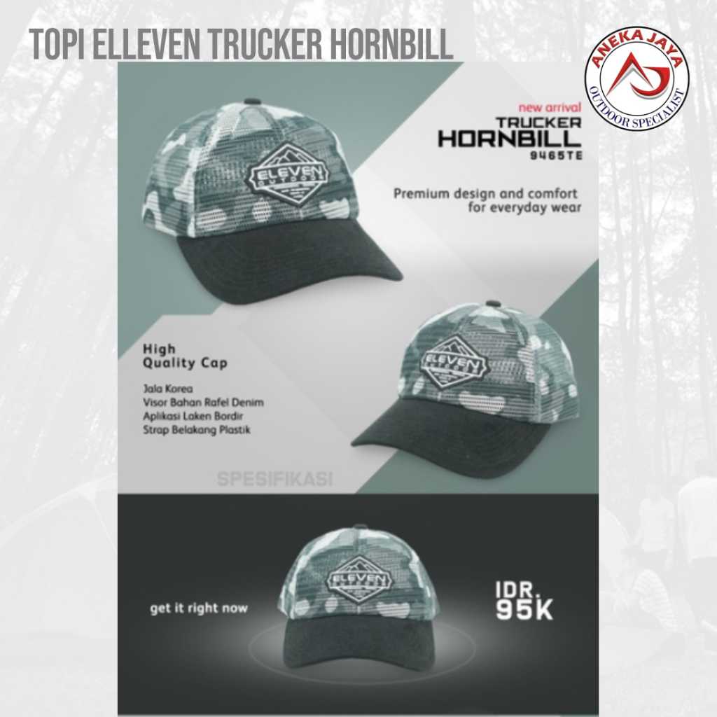 TOPI TRUCKER ELLEVEN HORNBILL