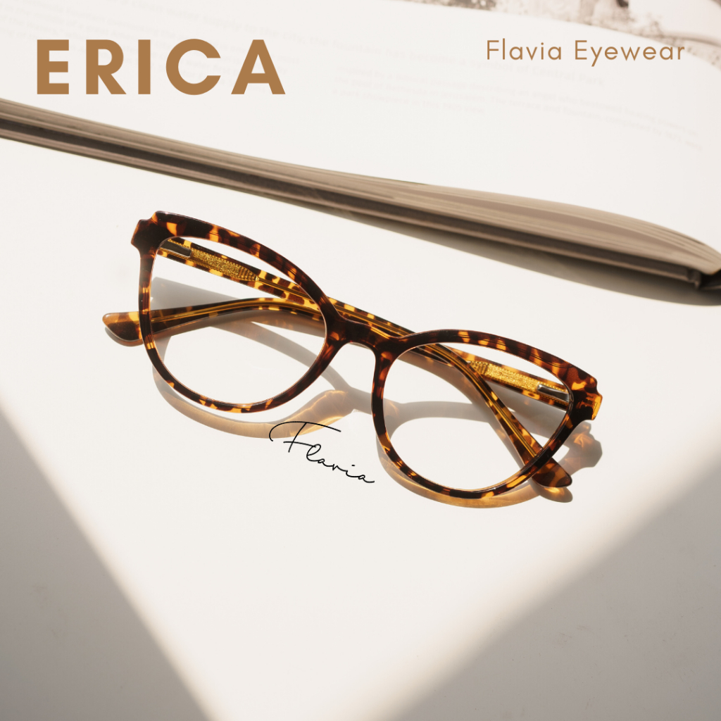 Flavia Eyewear - Kacamata Erica Acetat (custom minus, photochromic, blueray, bluechromic dan photobrown)