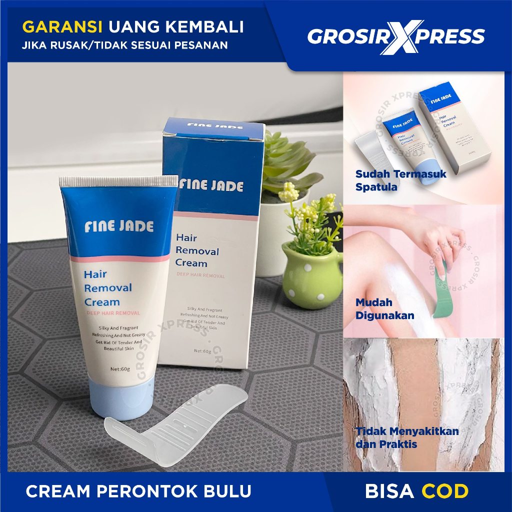 Krim Penghilang Bulu Hair Removal Cream Perontok Bulu Ketiak Kaki Lainnya Aman Lembut | GROSIRXPRESS