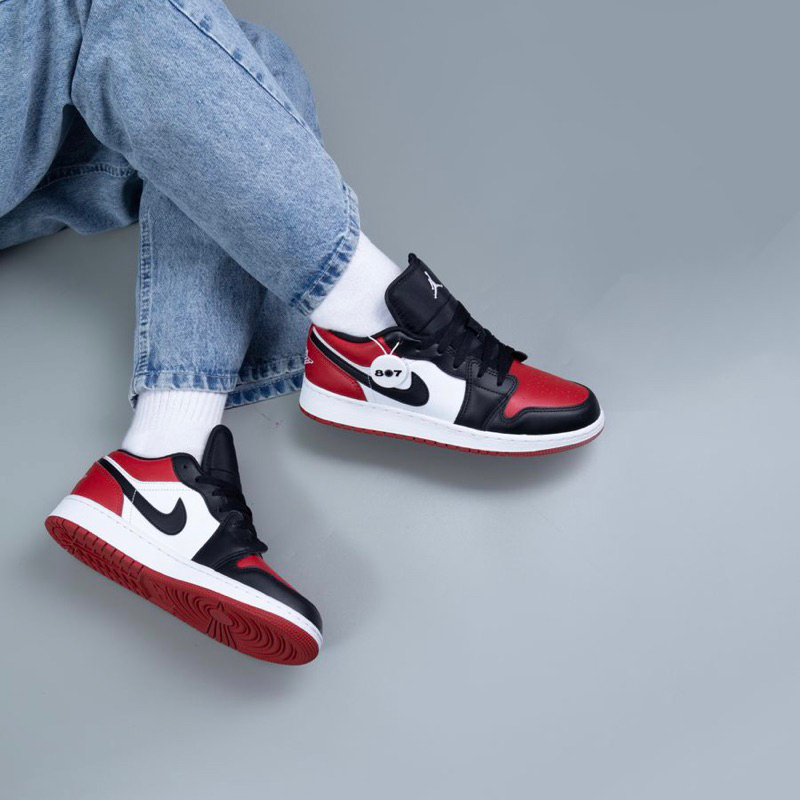 Air Jordan 1 Low Bred Toe GS Women