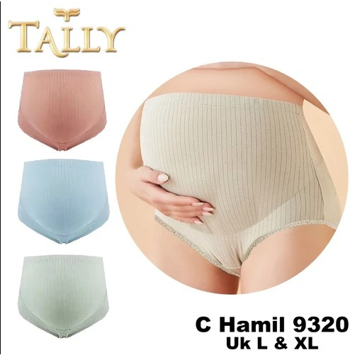 CD HAMIL TALLY 9320 Highwaist CELANA DALAM KANTONG PERUT TINGGI SAMPAI PUSAR diatas perut rajut halus