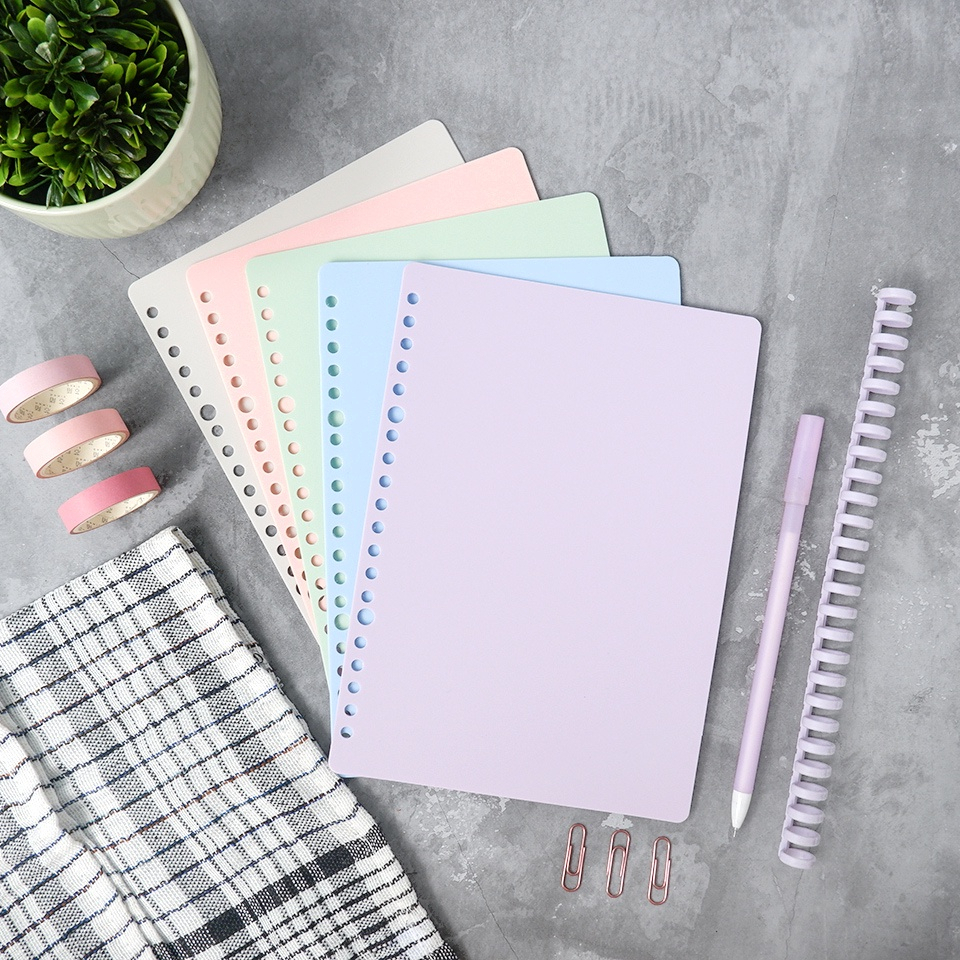 

Panmomo DIY Minimalist Binder Covers 2 pcs Macaron / Cover Binder Minimalis - ATK