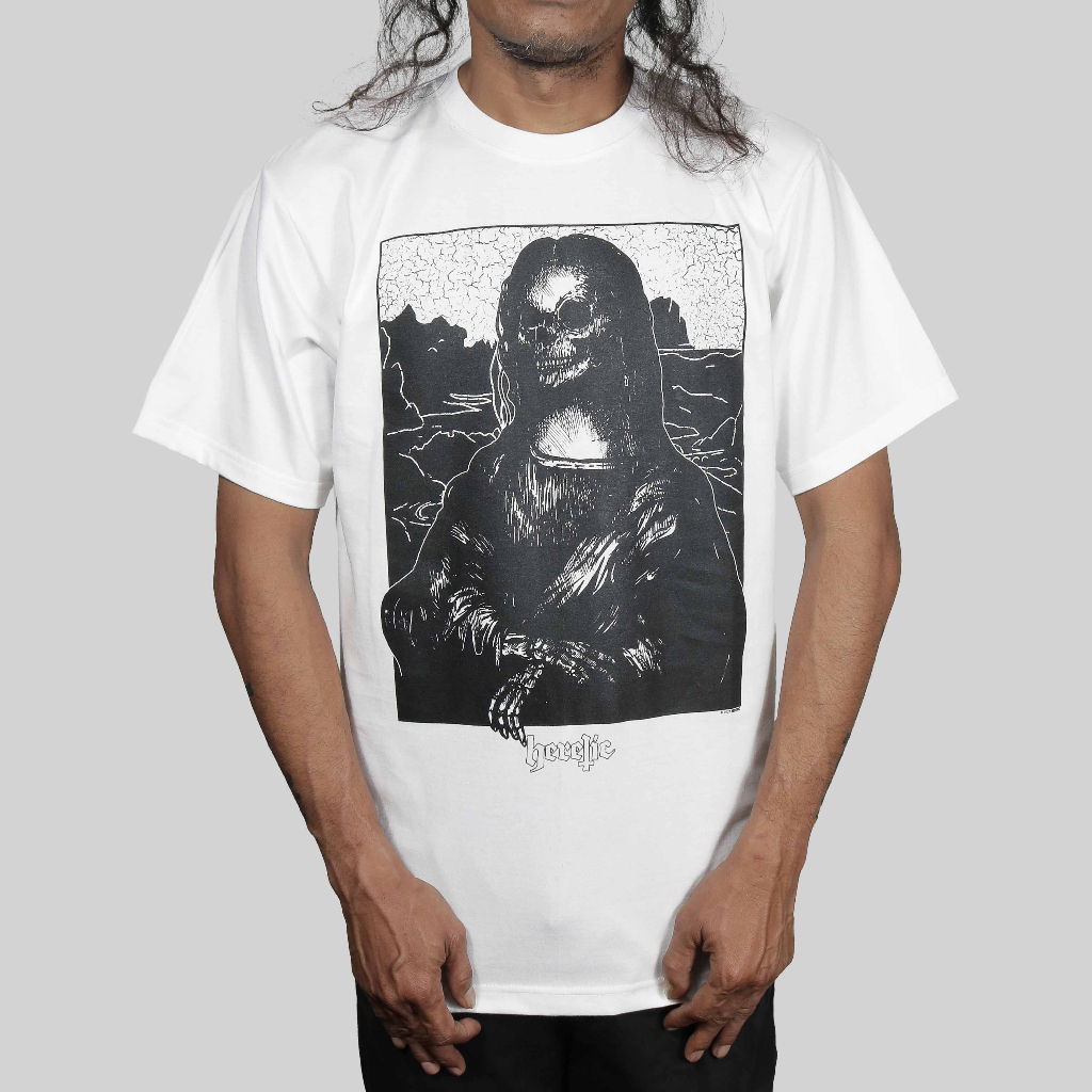 Heretic - T-shirt - Monaliskull White