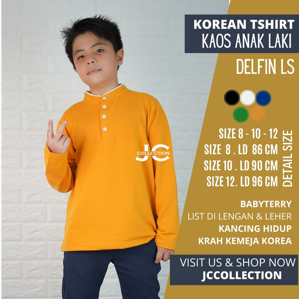 Tshirt Kaos Anak Laki Tanggung / Kaos Anak Remaja Fincent Delfin / Kaos Anak Laki Umur 8 Tahun sd 12 Tahun - JCCollections