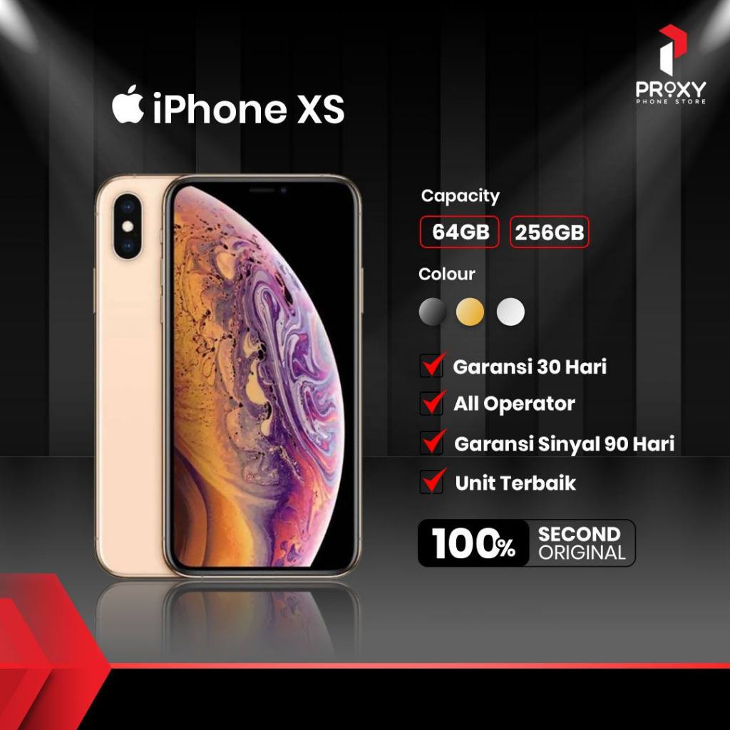 IPHONE XS 64GB 256GB SECOND IBOX NORMAL FULLSET