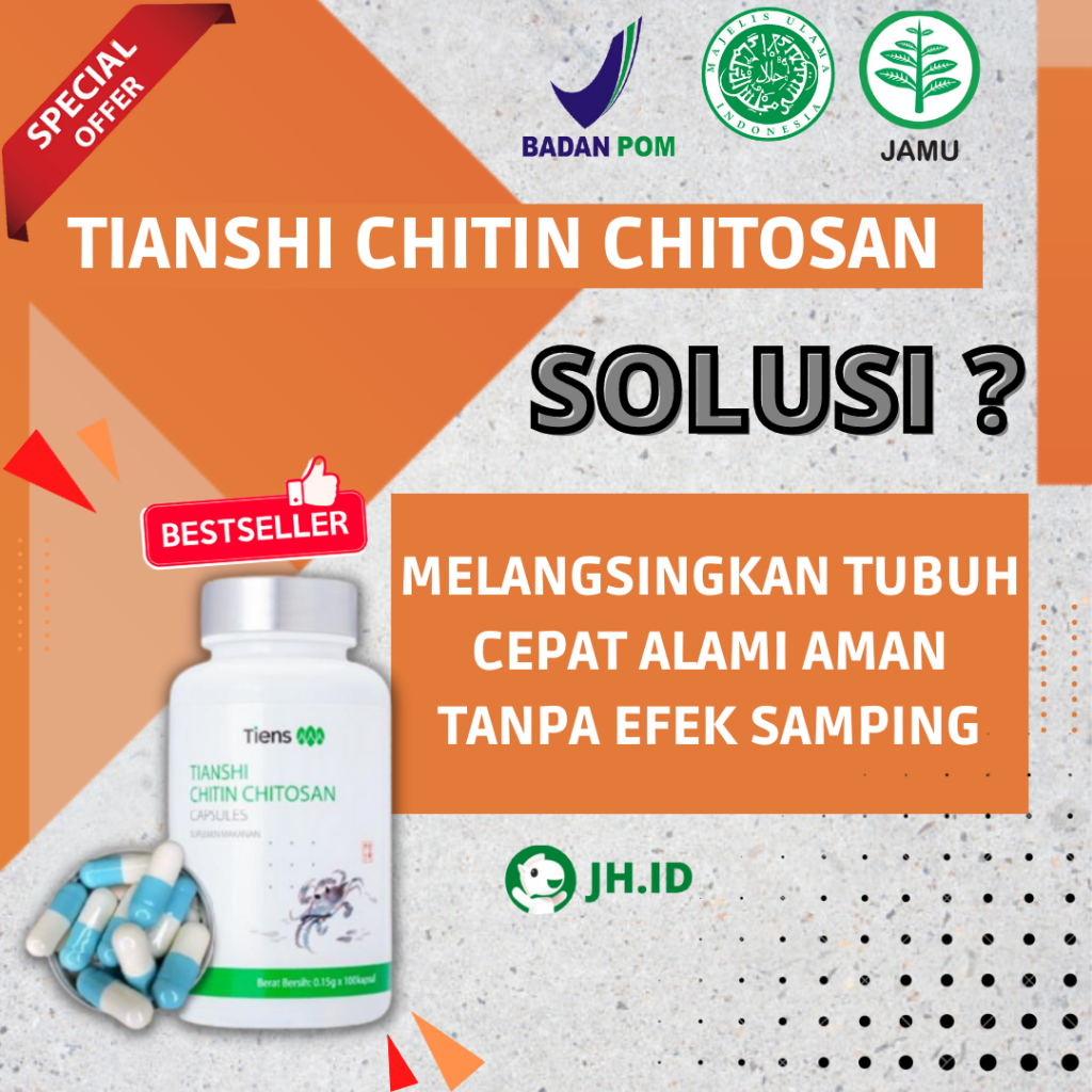 (1 BOTOL) CHITITN CHITOSAN KAPSUL PELANGSING DIET DAN ANTI KANKER
