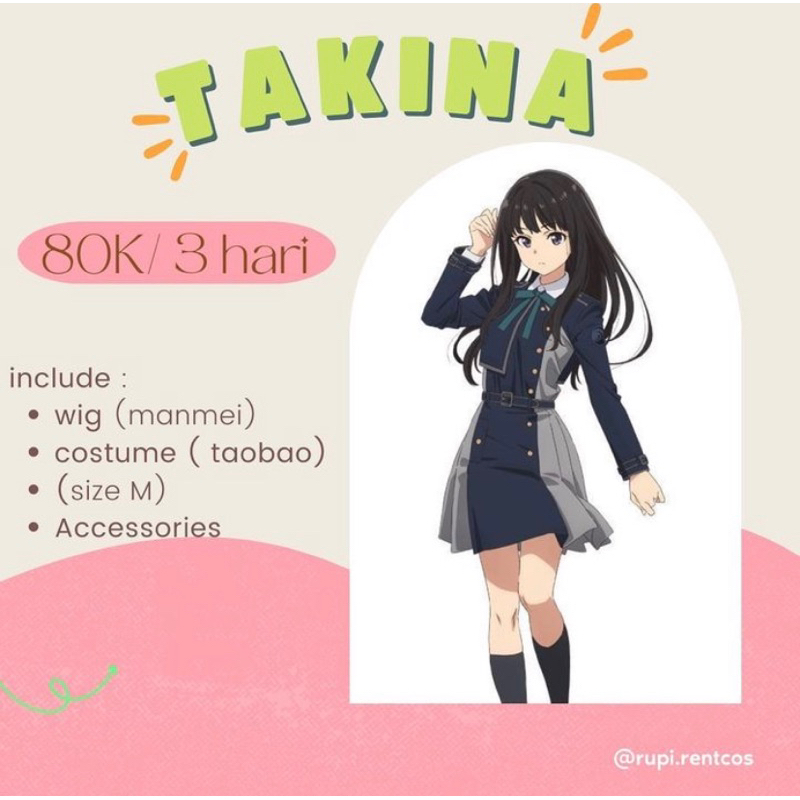 COSPLAY TAKINA INOUE lycoris recoil rental